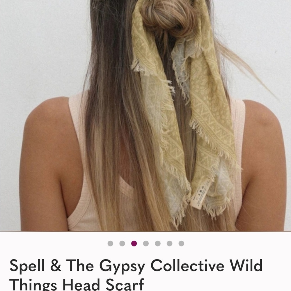 Spell & The Gypsy Collective Wild Things Head Scarf Mustard Leopard Print Boho - Picture 2 of 7
